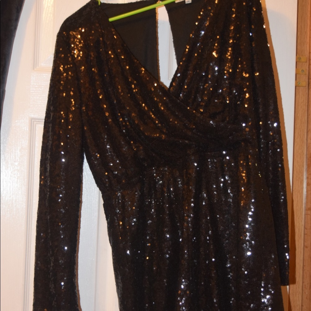 Black sequin romper